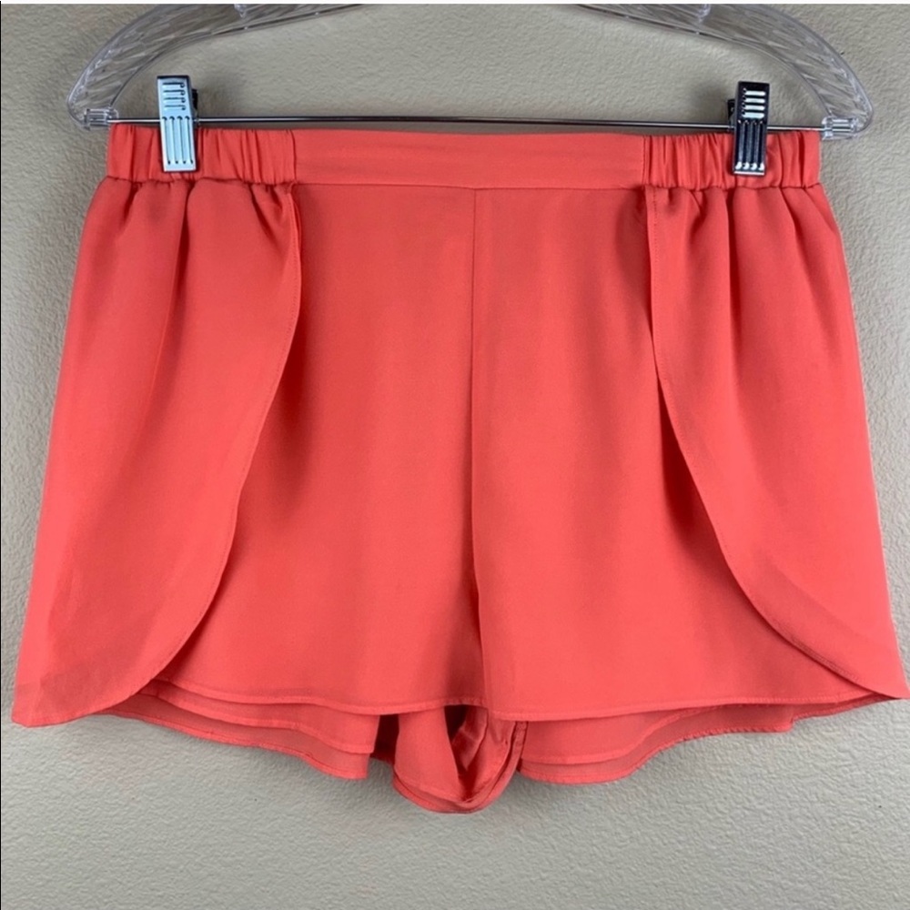 BCBGeneration Orange Silky Layered Shorts